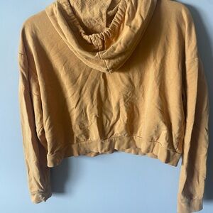 Tan Cropped Hoodie